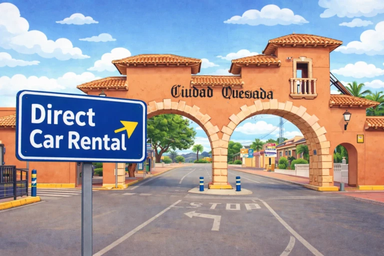 direct car rental sign ciudad quesada arches